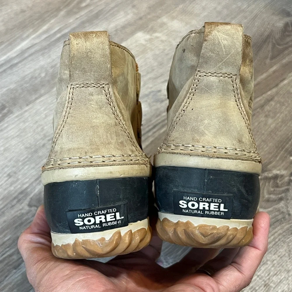Sorel Out N About Women 7.5 Tan Black Waterproof Rain Duck Boots NL2133-286